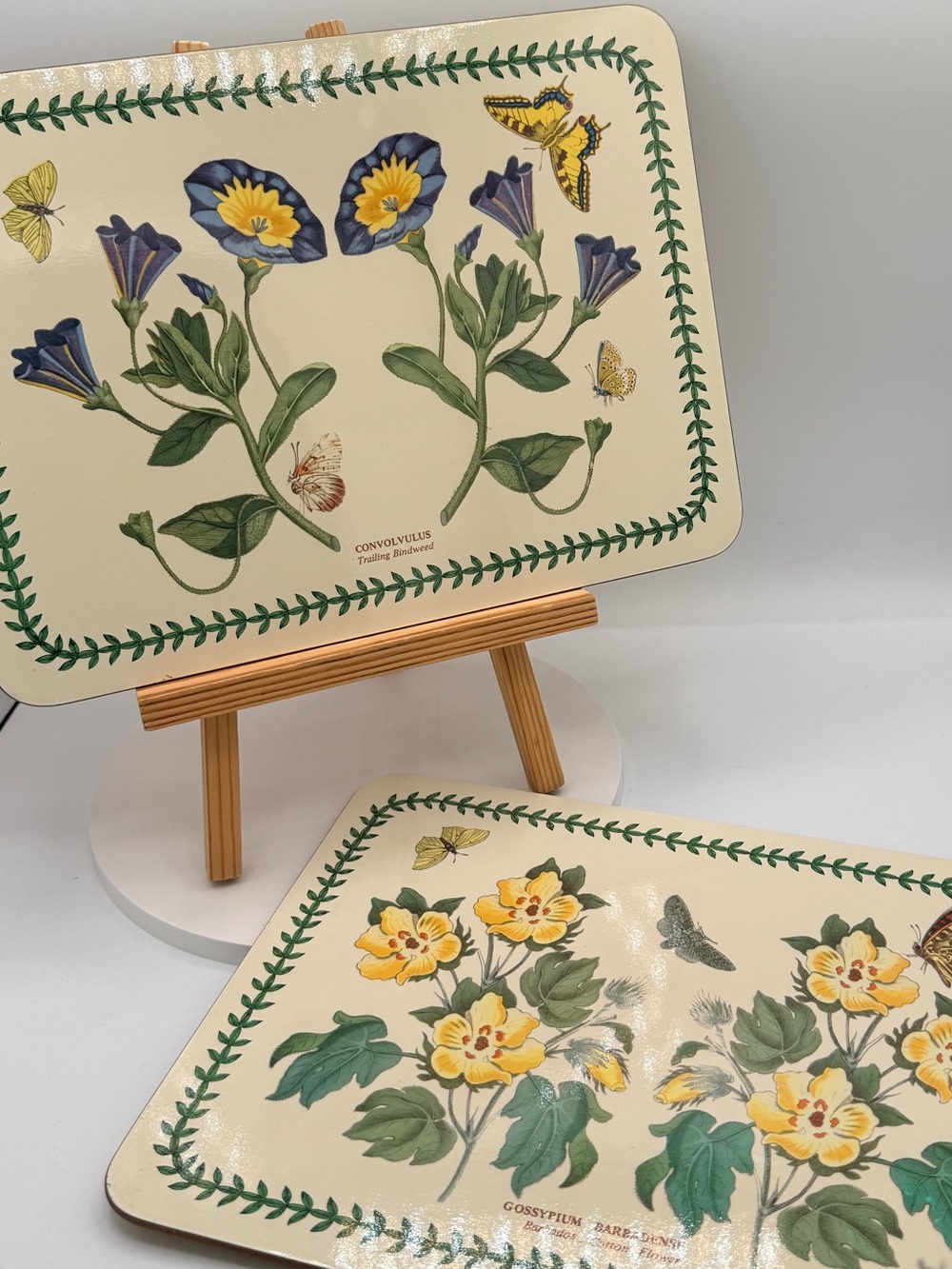 2 Portmeirion Natural Cork Placemat Boards with Designer Label